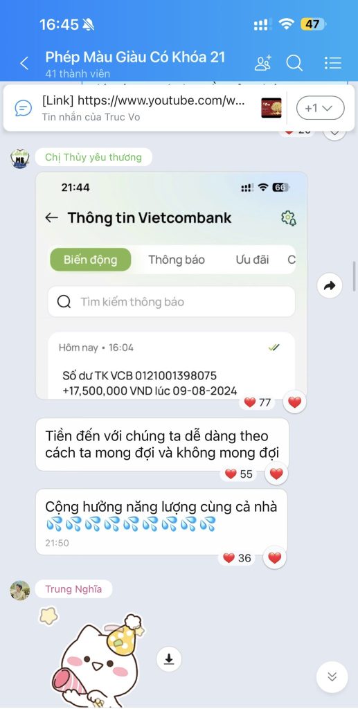 Học viên thực hành cài đặt tiềm thức và nâng tần số rung động trong lớp online