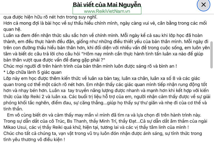 Lớp chữa lành 5 giác quan Reiki Việt Nam – học viên cảm nhận năng lượng truyền qua đôi tay.