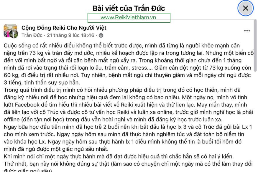 Reiki giúp cân bằng năng lượng, chữa lành giấc ngủ, giảm stress và lo âu
