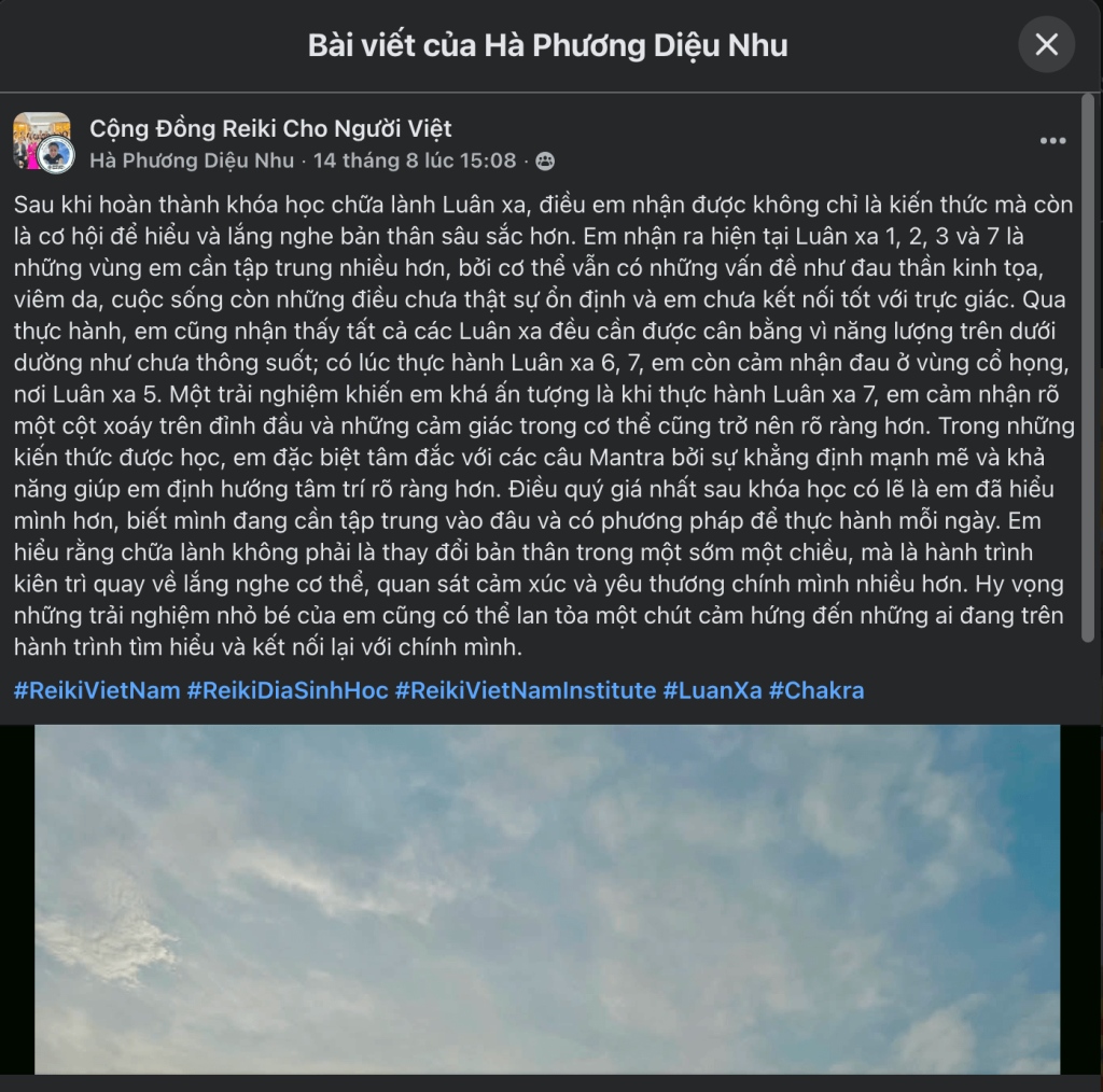 Diệu Phương trong hành trình học và thực hành Luân xa