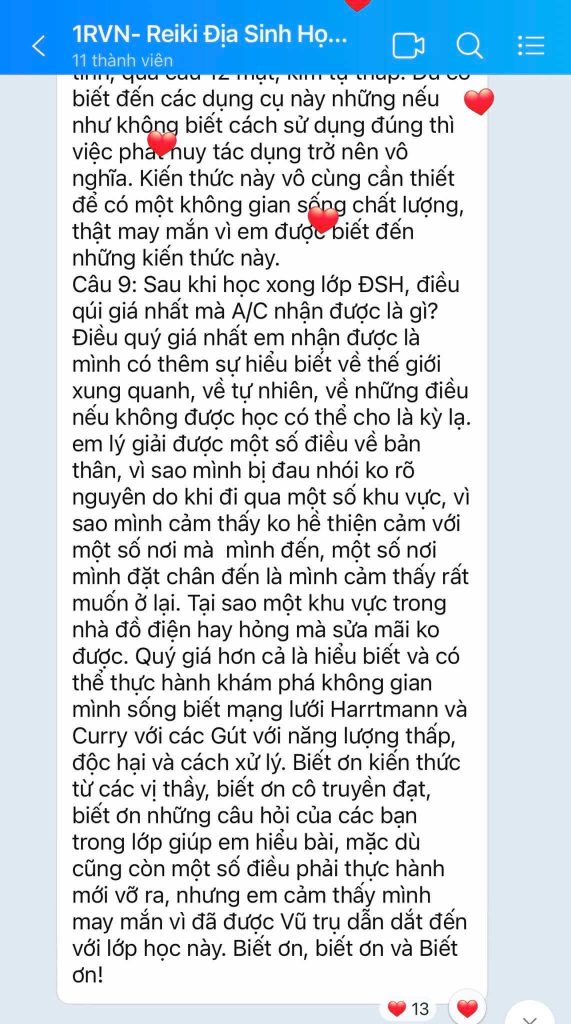 Cảm nhận của học viên sau khi học xong lớp Địa Sinh Học