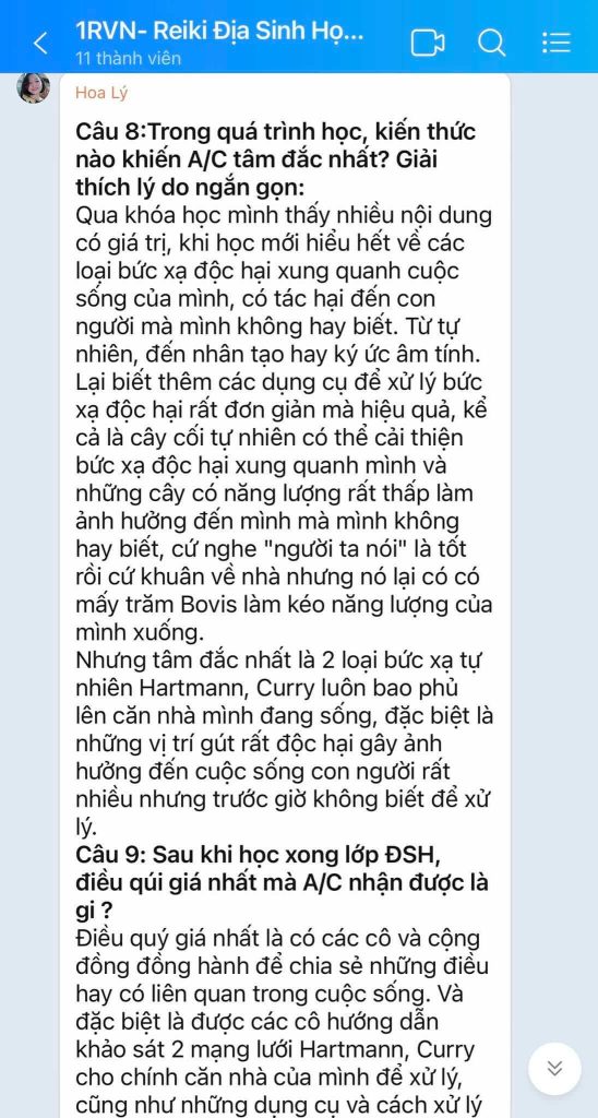 Cảm nhận của học viên sau khi học xong lớp Địa Sinh Học